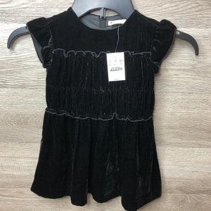 J Crew Crew Cuts Girls 2 Black Smocked-Waist Dress